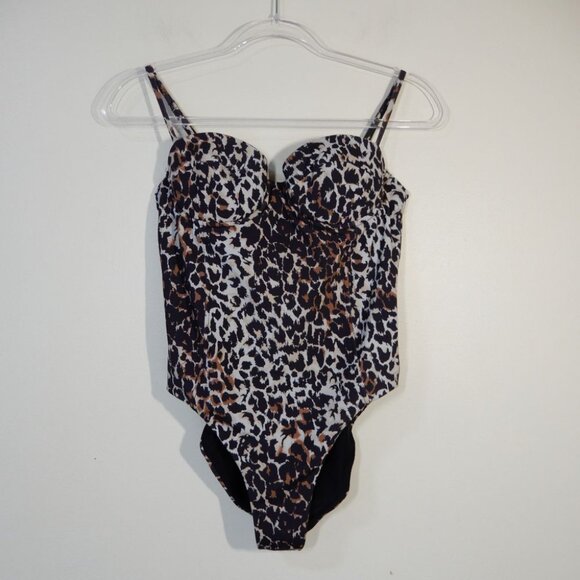 VERONICA BEARD Bridge Leopard One Piece SWIMSUIT Size S Multi Animal NEW $348 - Picture 5 of 10